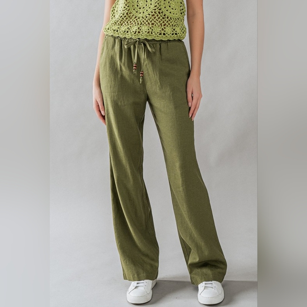 #28 🛑S, L CHIC & FABULOUS Linen Pants w/Drawstring